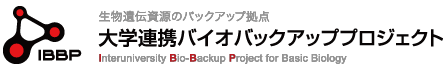 IBBP｜大学連携バイオバックアッププロジェクト｜基礎生物学研究所